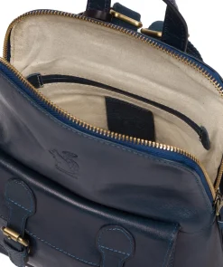 Kendal' Snorkel Blue Leather Backpack