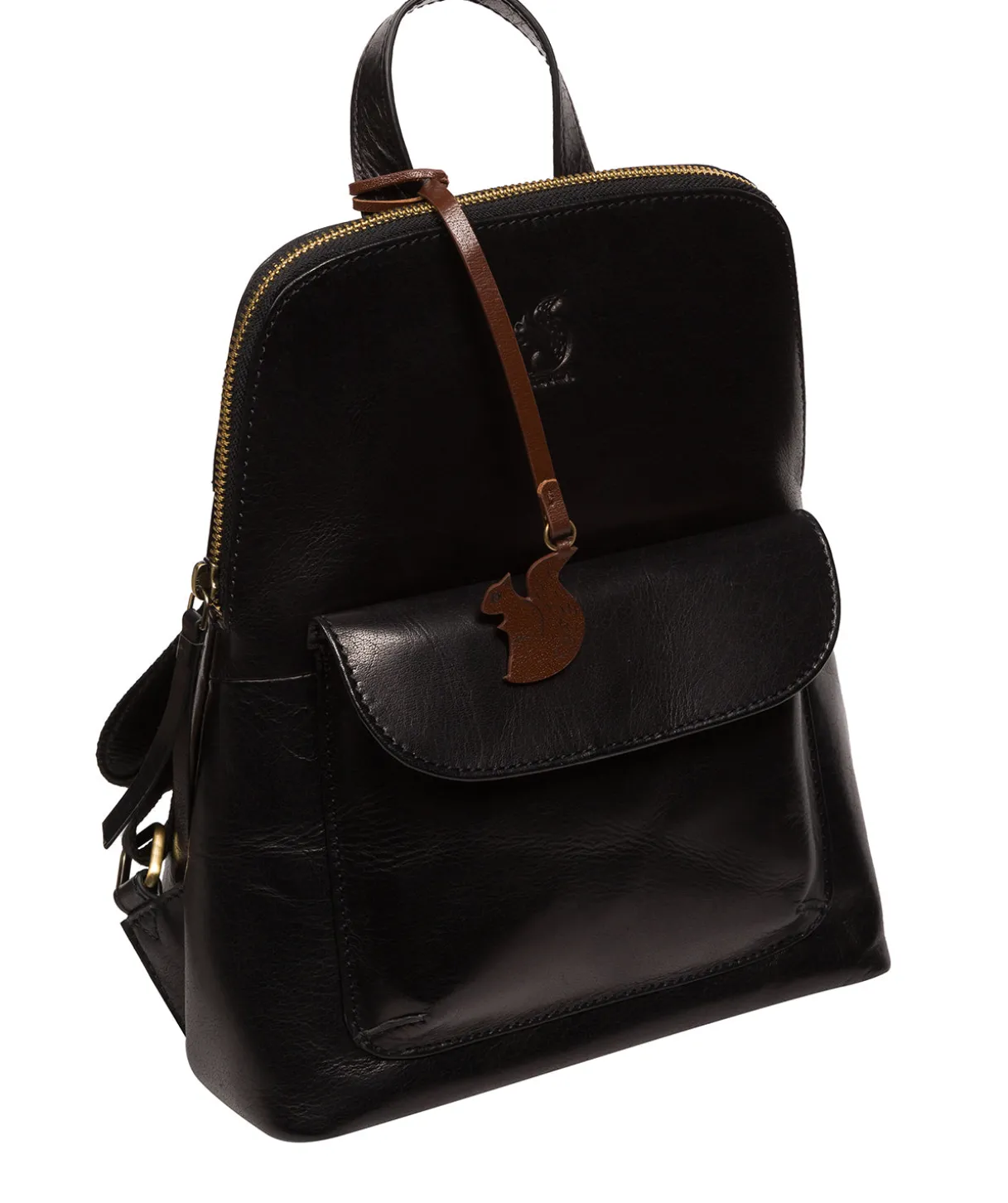 Kerrie' Black Leather Backpack