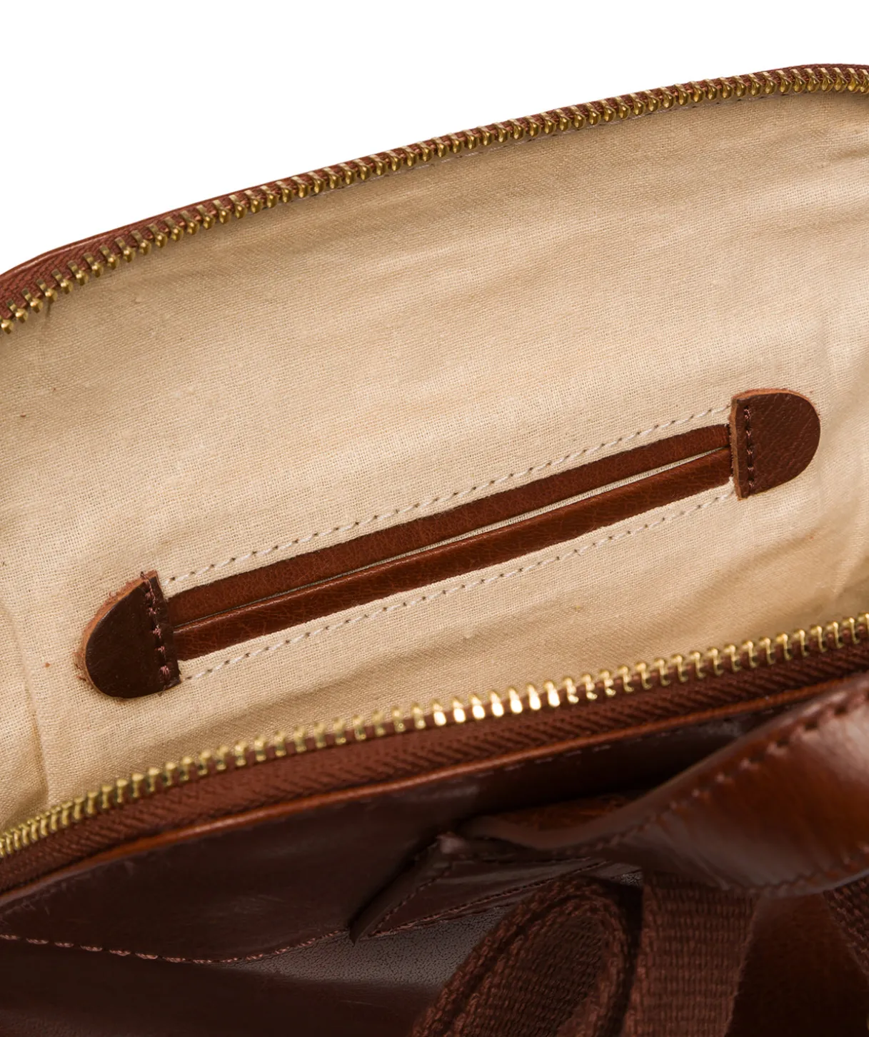 Kerrie' Conker Brown Leather Backpack