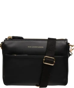 Kerry' Black Leather Cross Body Bag