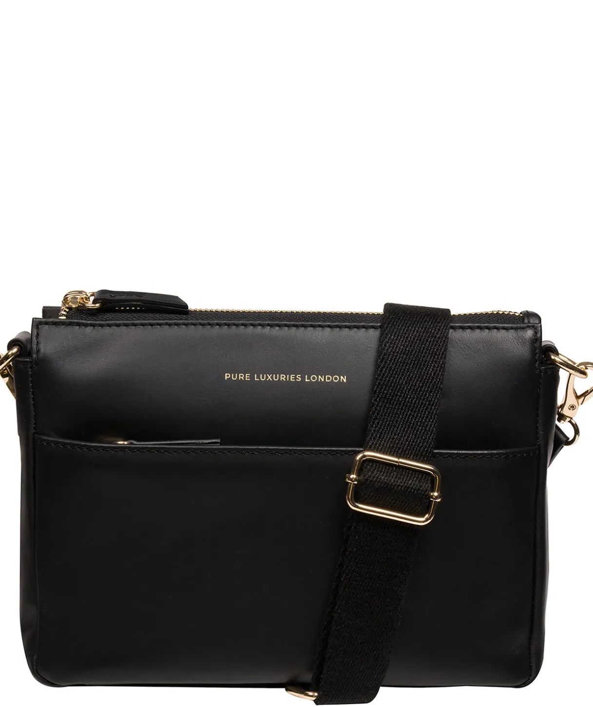 Kerry' Black Leather Cross Body Bag