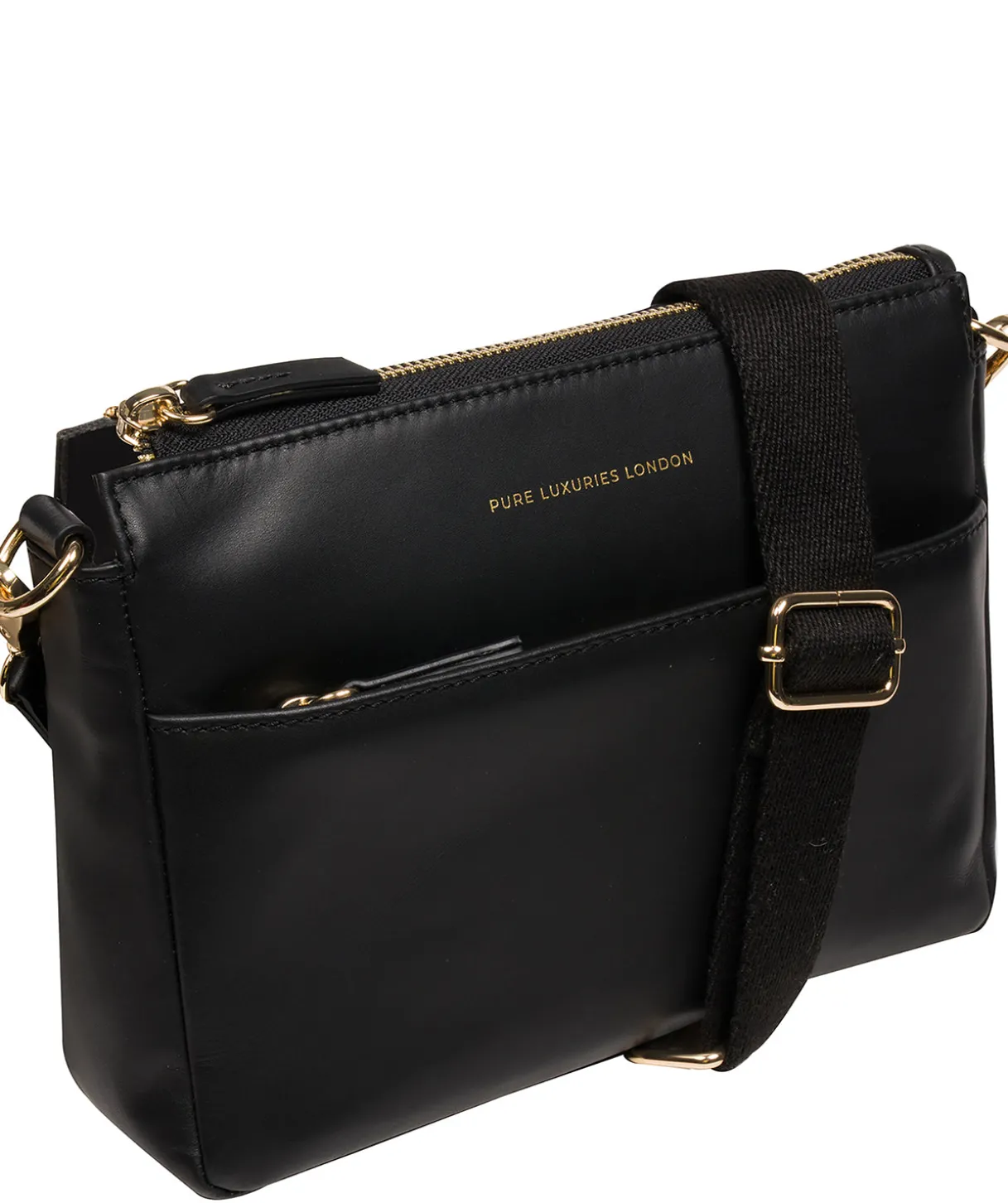 Kerry' Black Leather Cross Body Bag