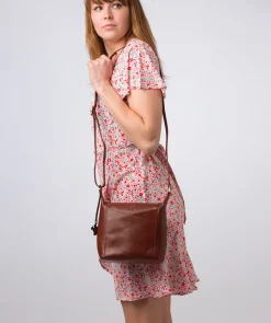 Kiki' Conker Brown Leather Shoulder Bag
