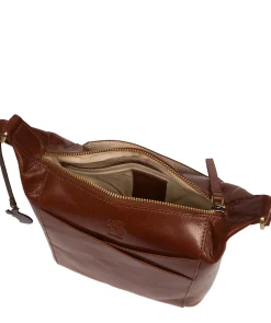 Kiki' Conker Brown Leather Shoulder Bag
