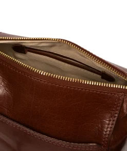 Kiki' Conker Brown Leather Shoulder Bag