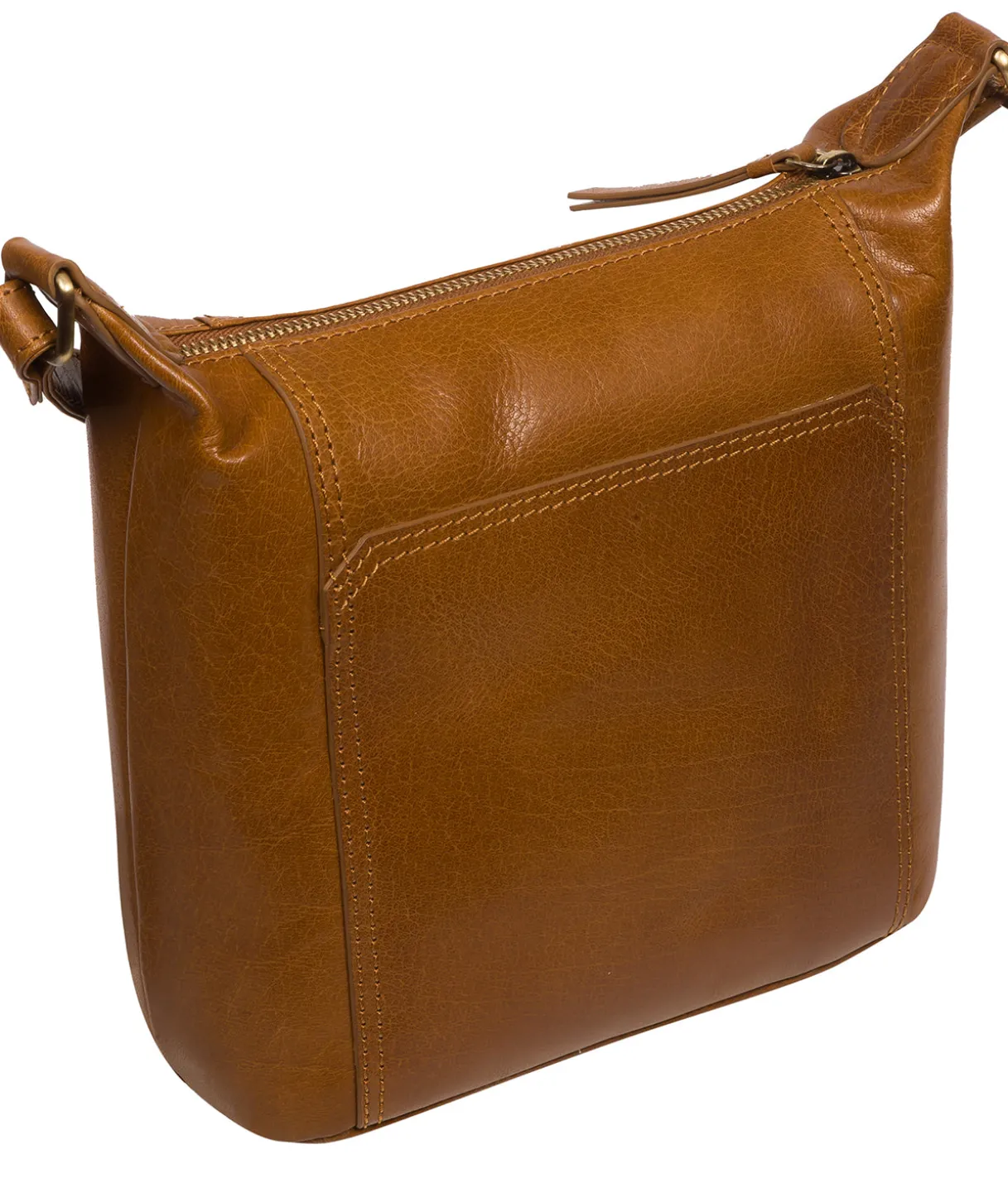 Kiki' Dark Tan Leather Shoulder Bag