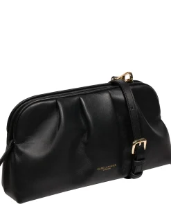 Kimberly' Black Leather Cross Body & Clutch Bag