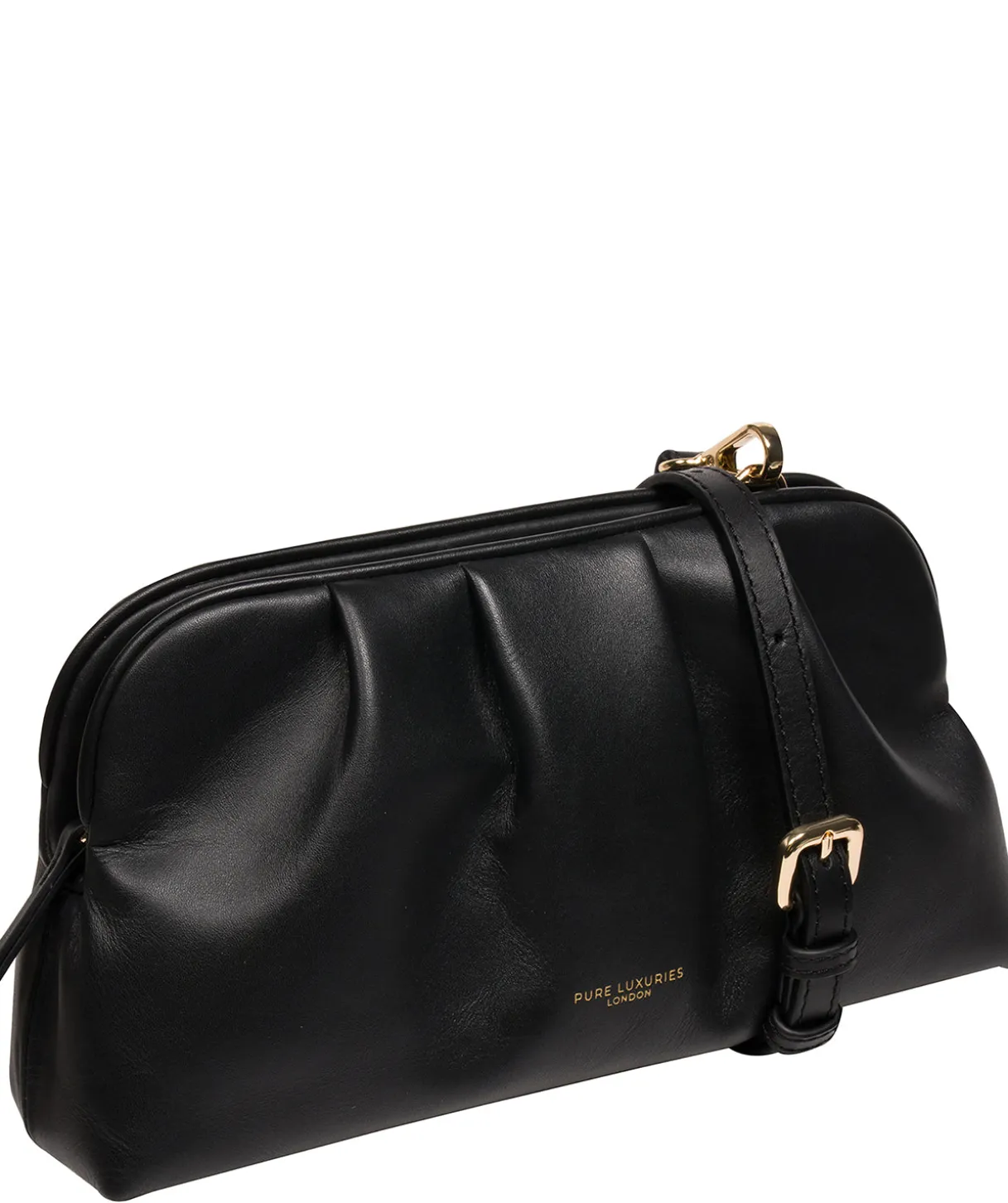 Kimberly' Black Leather Cross Body & Clutch Bag