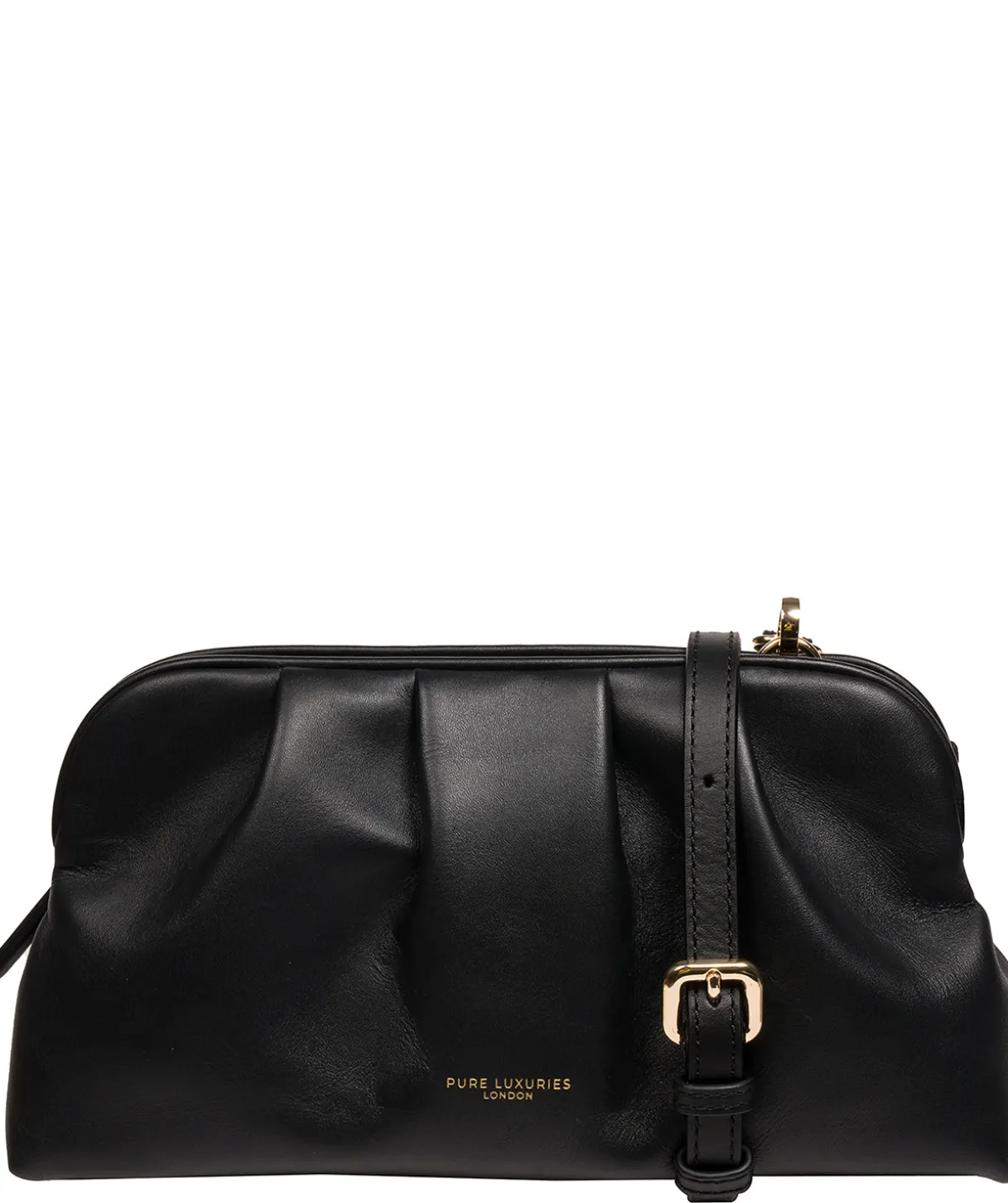 Kimberly' Black Leather Cross Body & Clutch Bag