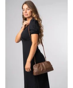 Kimberly' Chestnut Leather Cross Body & Clutch Bag