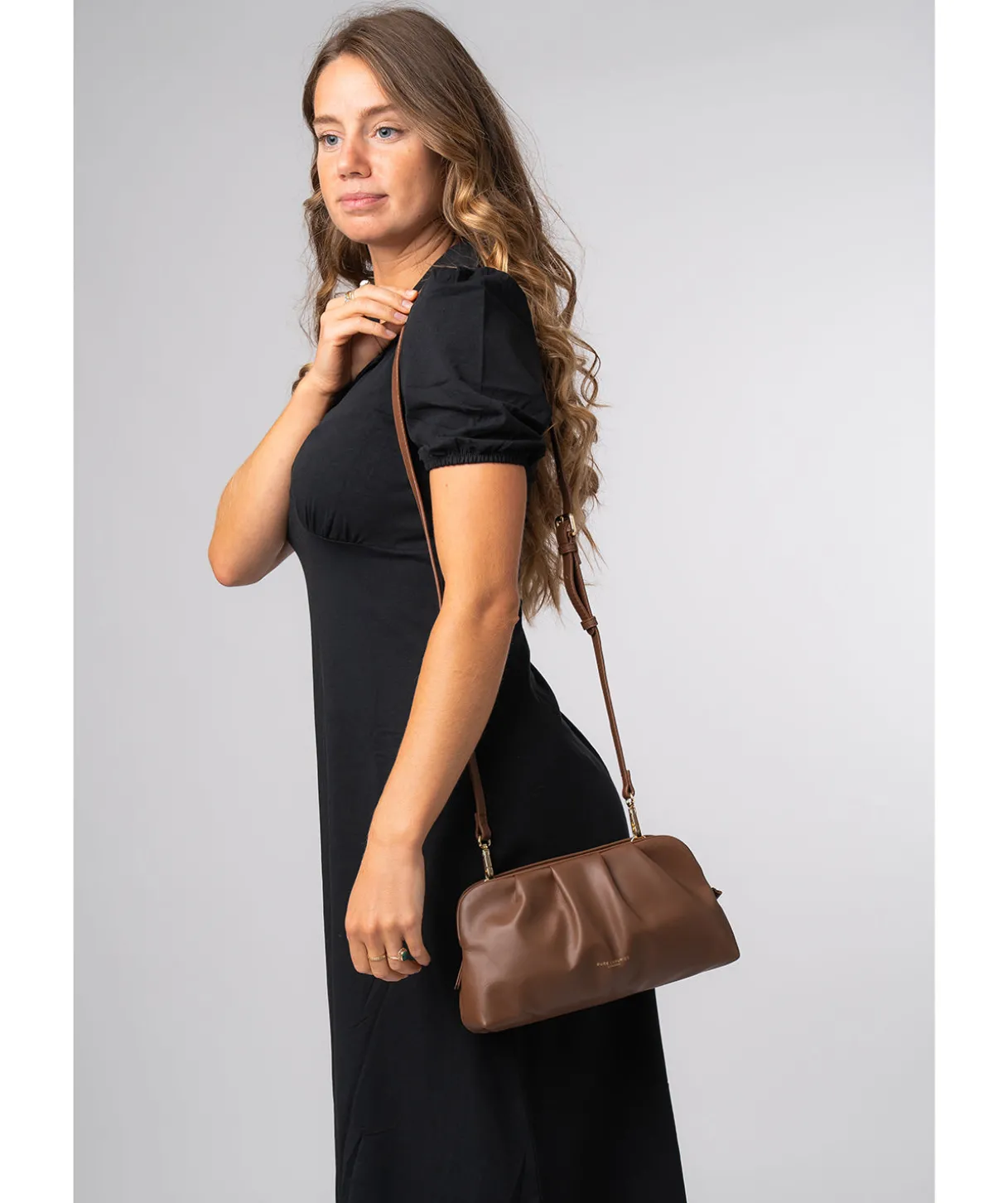 Kimberly' Chestnut Leather Cross Body & Clutch Bag