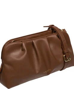 Kimberly' Chestnut Leather Cross Body & Clutch Bag