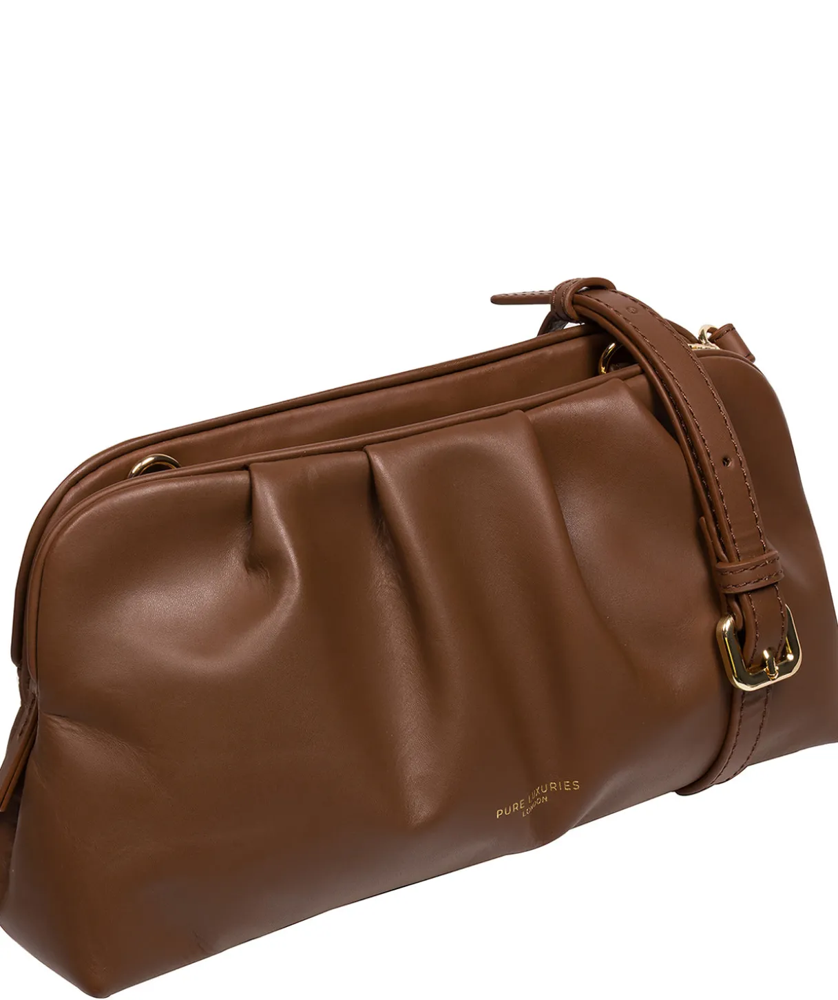 Kimberly' Chestnut Leather Cross Body & Clutch Bag