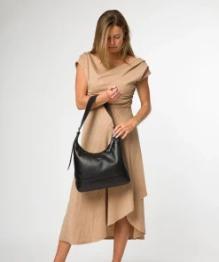 Kovo' Black Leather Shoulder Bag