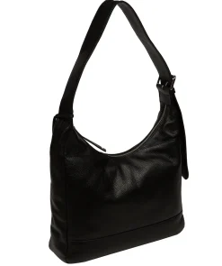 Kovo' Black Leather Shoulder Bag