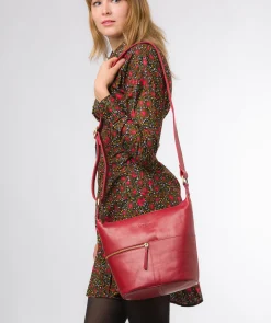 Kristin' Chilli Pepper Leather Shoulder Bag