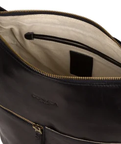 Kristin' Navy Leather Shoulder Bag