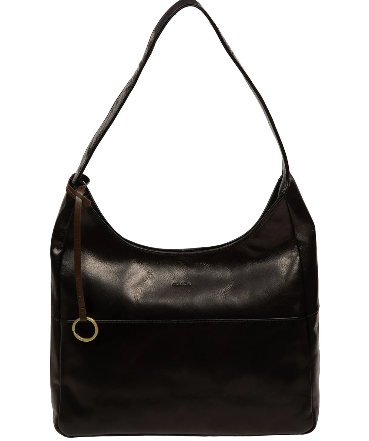 Kyra' Black Leather Tote Bag
