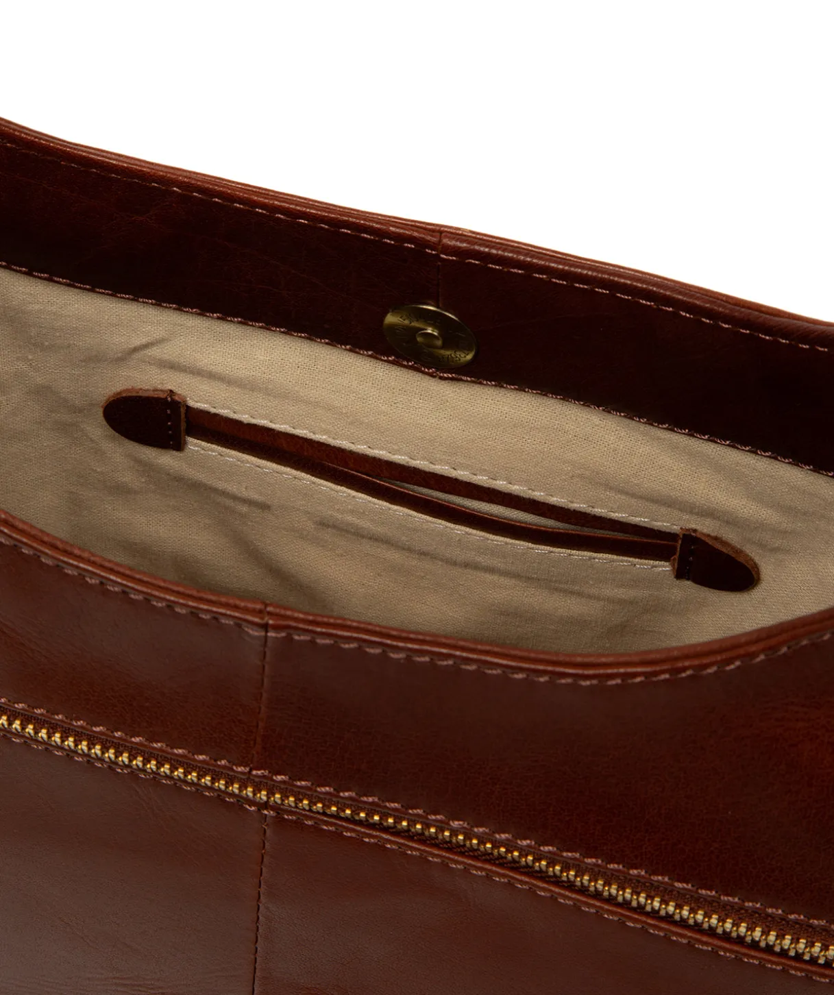 Kyra' Conker Brown Leather Tote Bag
