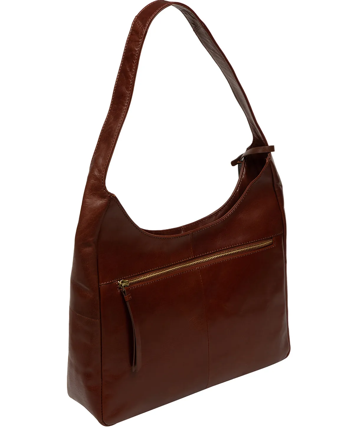 Kyra' Conker Brown Leather Tote Bag