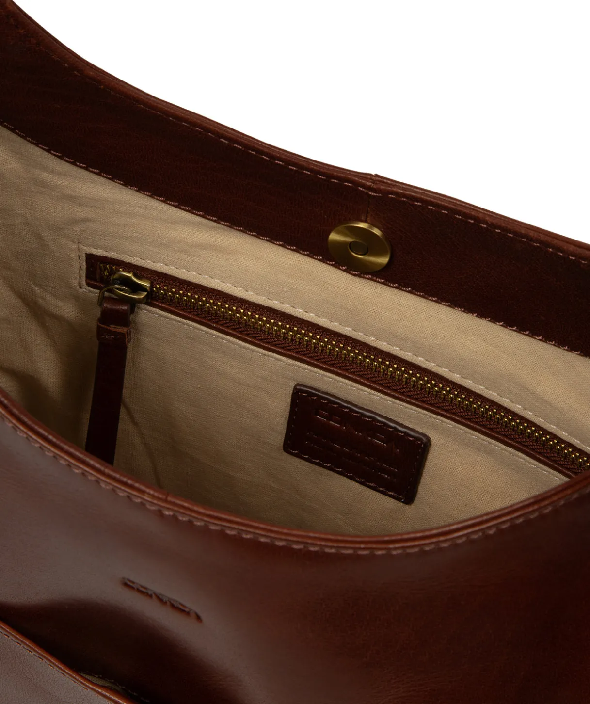Kyra' Conker Brown Leather Tote Bag