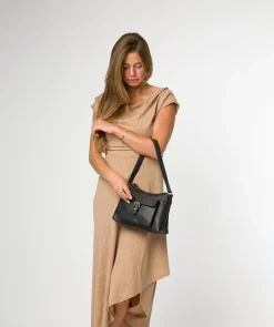 Lambourne' Black Leather Grab Bag