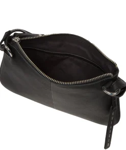 Laurel' Black Leather Cross Body Phone Bag