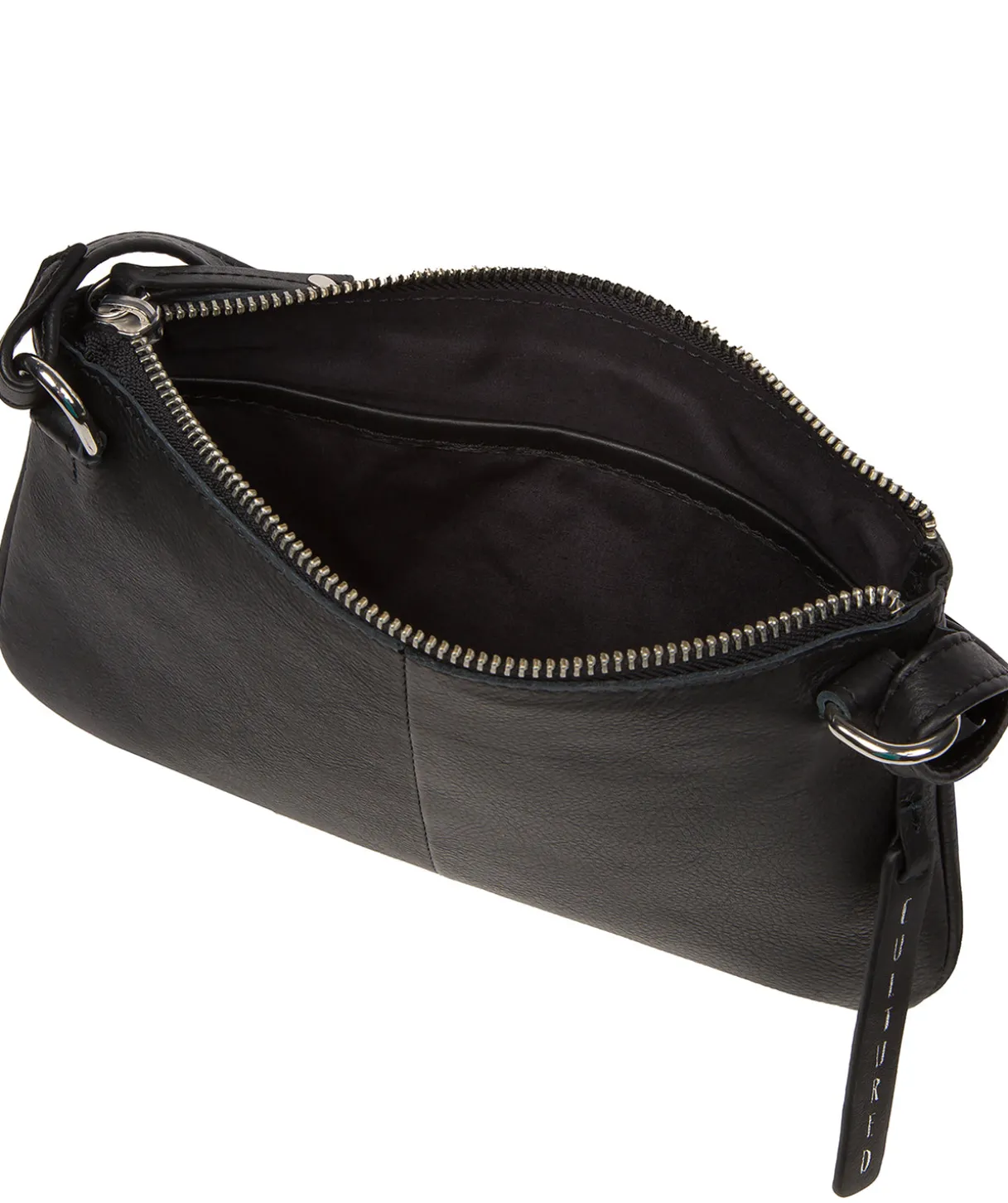 Laurel' Black Leather Cross Body Phone Bag
