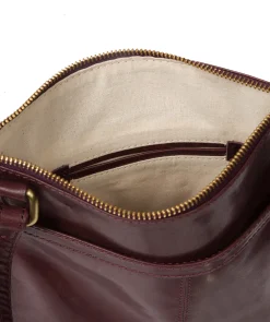 Lauryn' Plum Leather Cross Body Bag