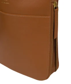 Lautner' Saddle Tan Vegetable-Tanned Leather Cross Body Bag