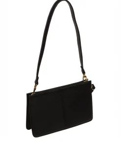 Layla' Black Nappa Leather Clutch Phone Bag