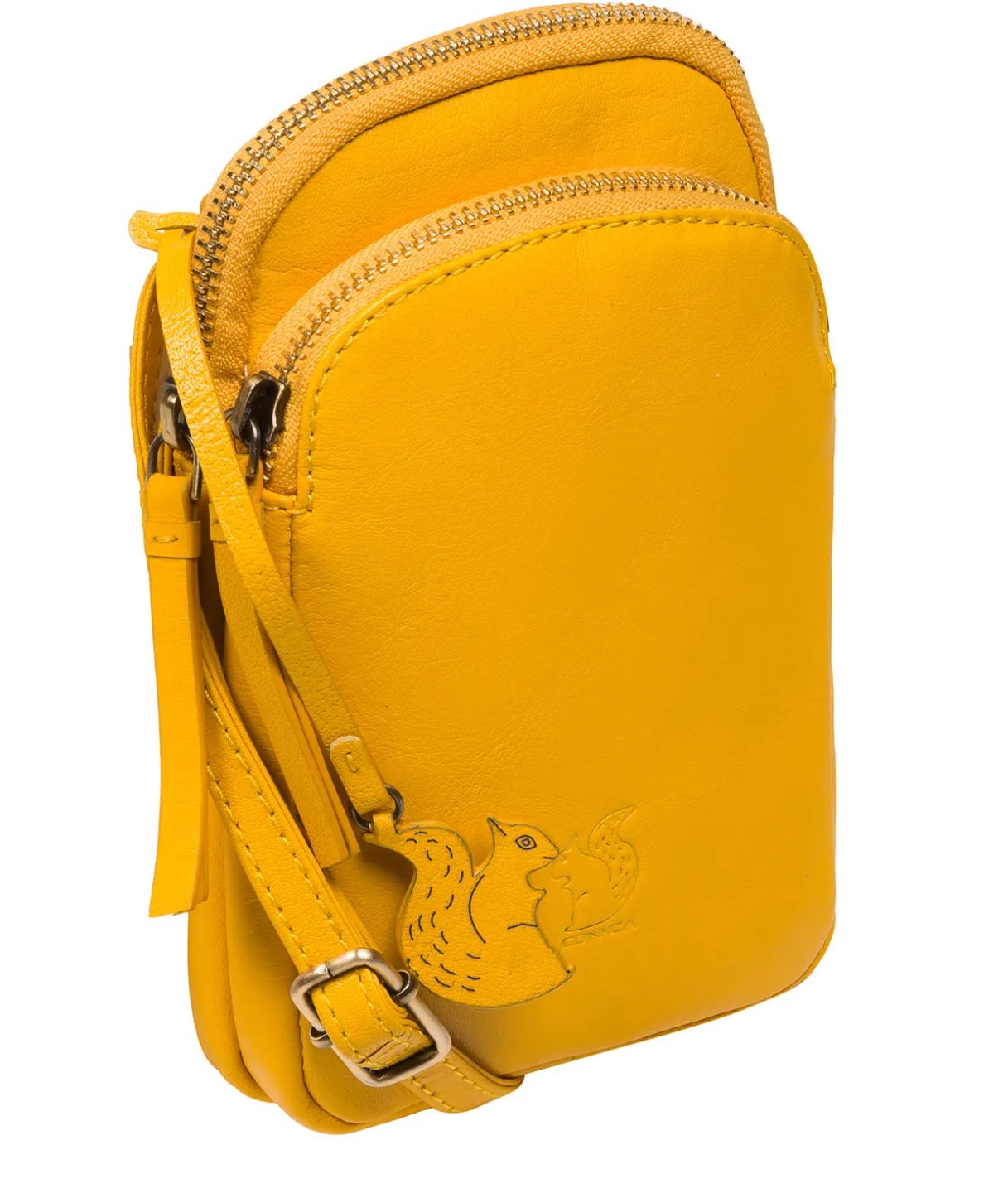 Leia' Lemon Drop Leather Cross Body Phone Bag