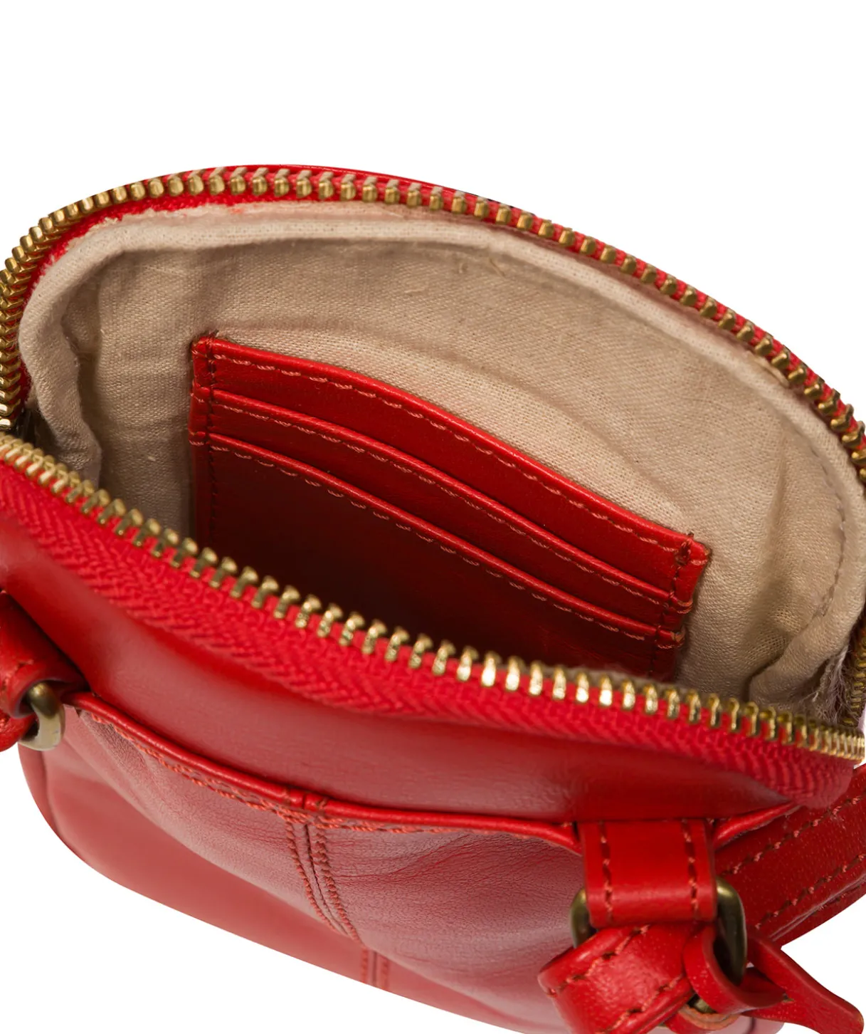 Leia' Orangeade Leather Cross Body Phone Bag