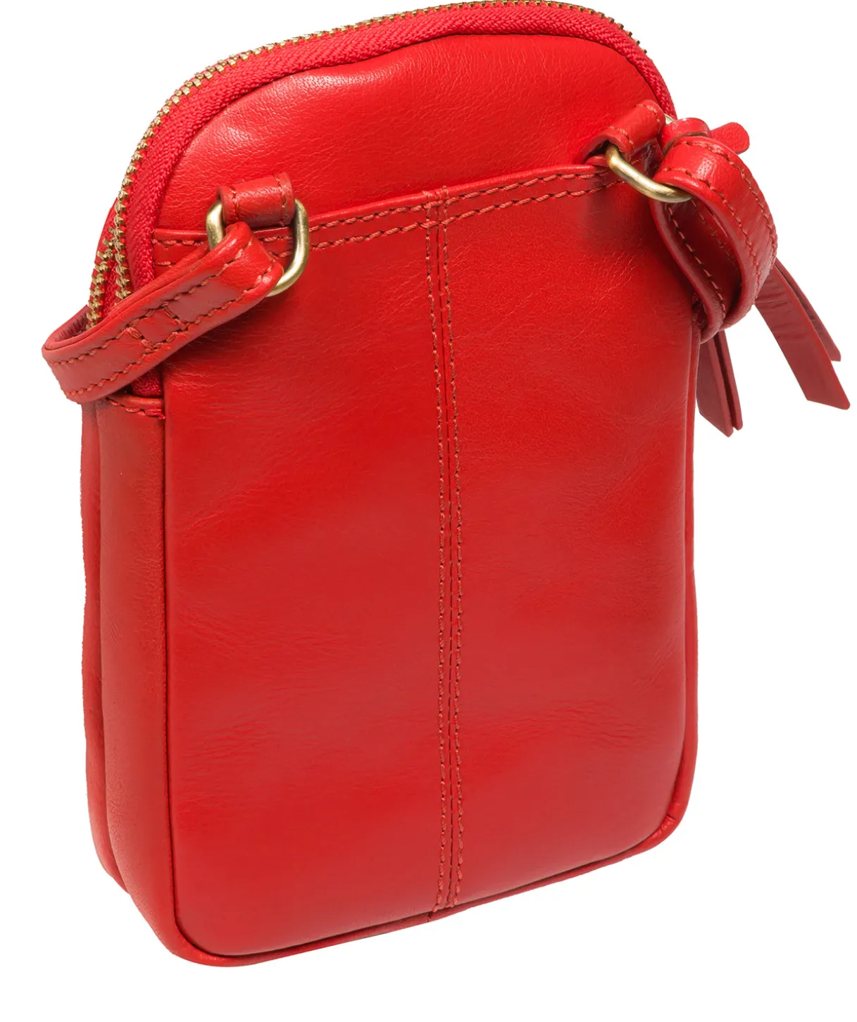 Leia' Orangeade Leather Cross Body Phone Bag