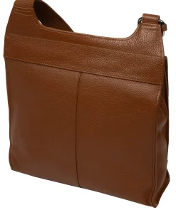 Leigh' Rich Tan Leather Cross Body Bag