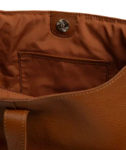 Leilani' Tan Leather Shoulder Bag