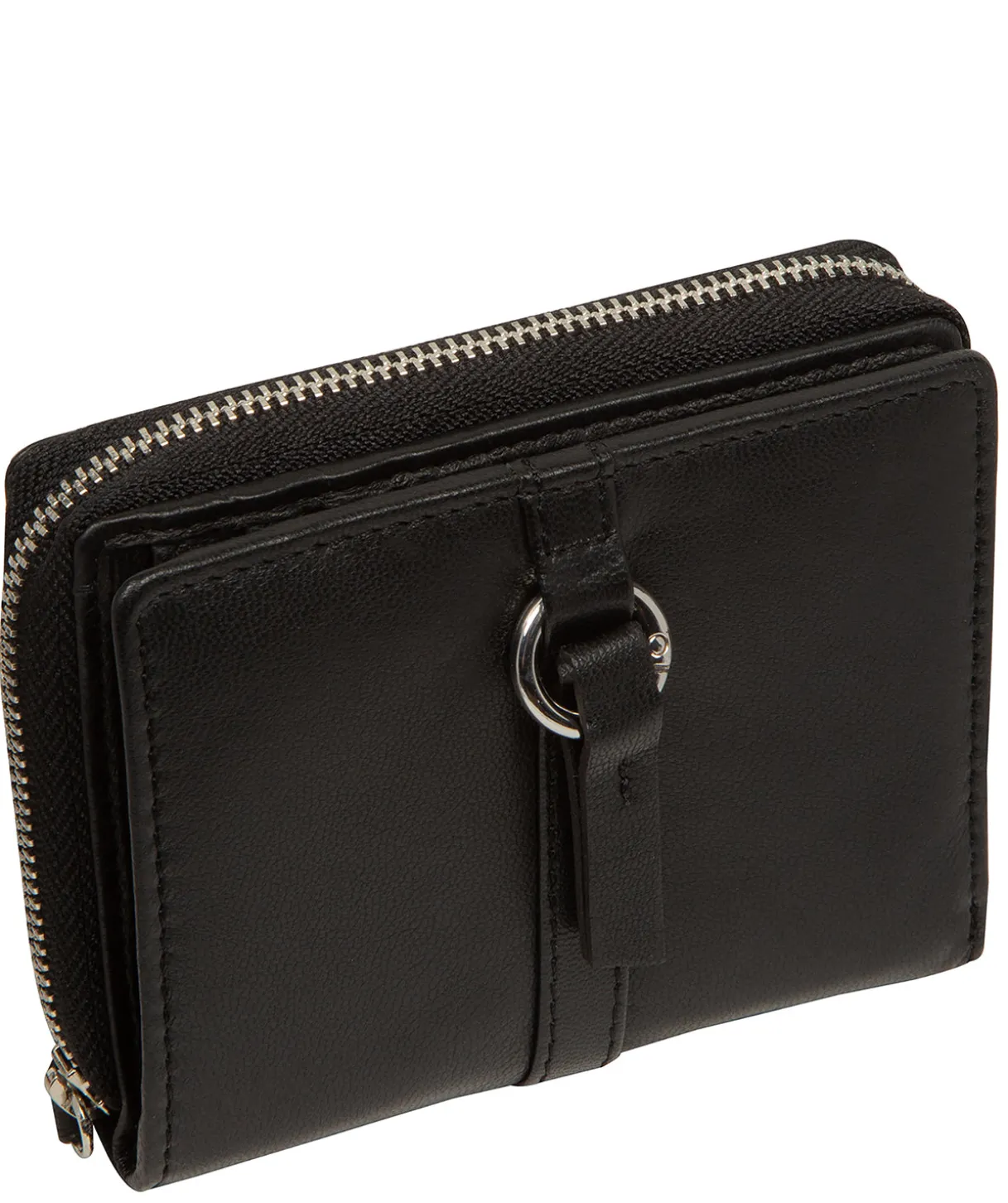 Lena' Black Leather Purse