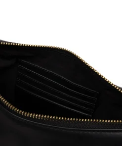 Leonora' Black Leather Cross Body Bag