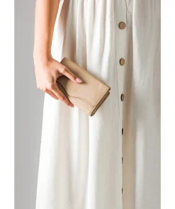 Letitia' Latte Leather Purse
