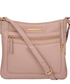 Lewes' Blush Pink Leather Cross Body Bag