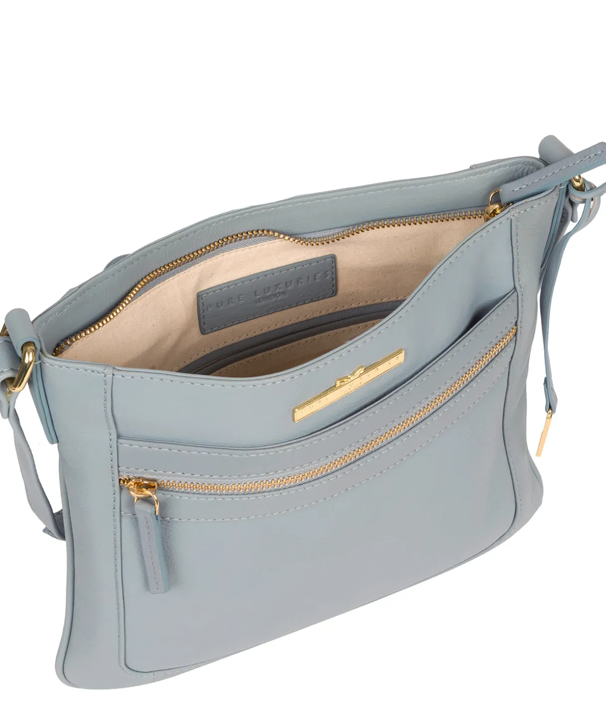 Lewes' Cashmere Blue Leather Cross Body Bag