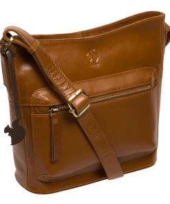 Liberty' Dark Tan Leather Shoulder Bag