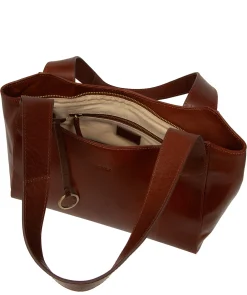 Lilou' Conker Brown Leather Handbag