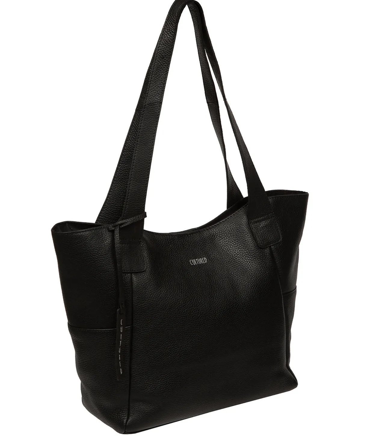 Lisette' Black Leather Tote Bag