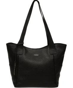Lisette' Black Leather Tote Bag