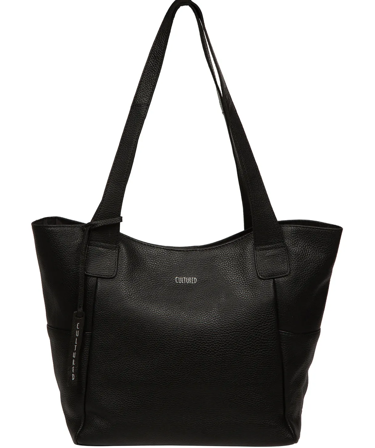 Lisette' Black Leather Tote Bag