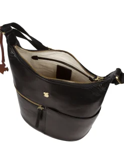 Little Kristin' Black Leather Shoulder Bag