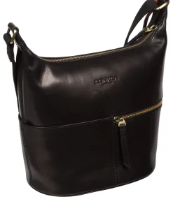 Little Kristin' Black Leather Shoulder Bag