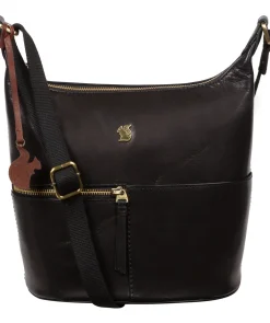 Little Kristin' Black Leather Shoulder Bag