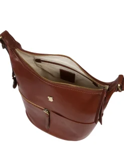 Little Kristin' Conker Brown Leather Shoulder Bag